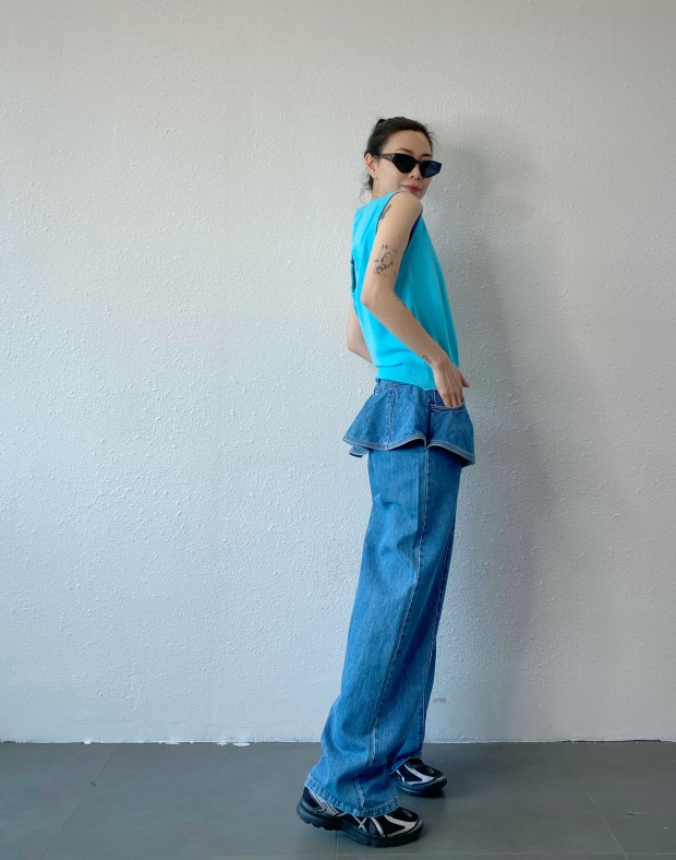 Ruffle Jeans #250420